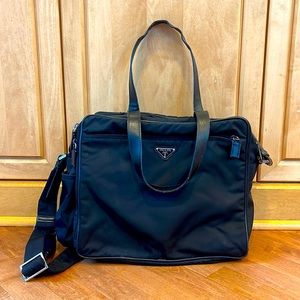 Prada diaper bag with changing pad and changing table cover